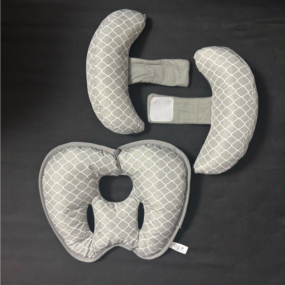 Gray Patterned Baby Head Support Pillow - Picture 2 of 2